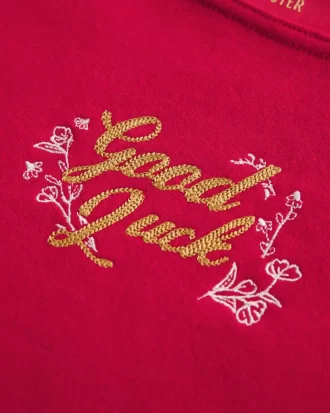 Büyük Boy Omuzdan Açık Ay Yeni Yılı Grafik Sweatshirt