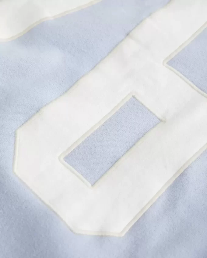 Büyük Boy Rakamlı Grafik V Yaka Sweatshirt