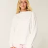 Büyük Boy Sırt Fiyonklu Sweatshirt