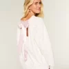 Büyük Boy Sırt Fiyonklu Sweatshirt