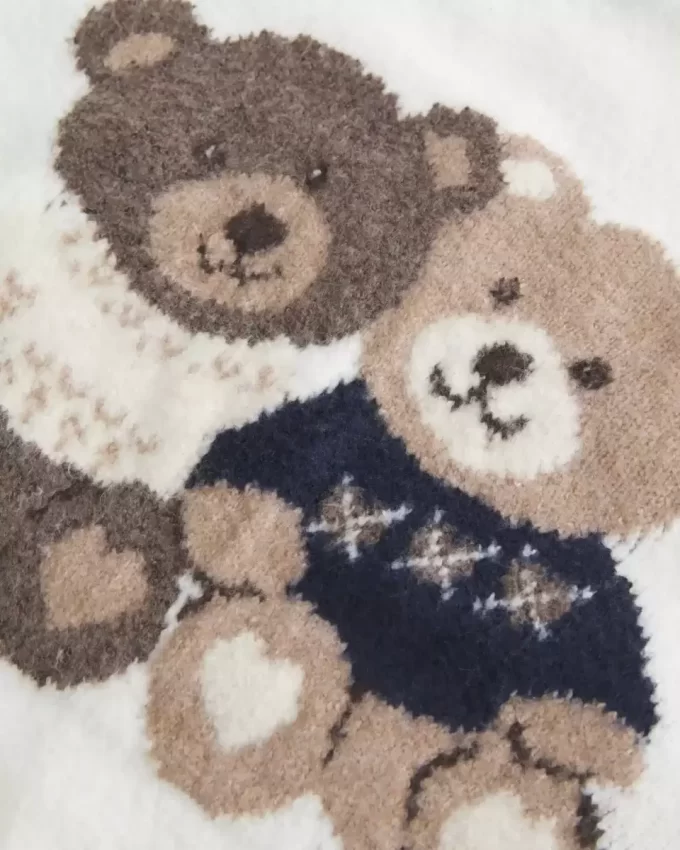 Büyük Boy Teddy Ayıcıklı Grafik Kazak