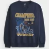 Büyük Boy UCLA Grafik Çentikli Yaka Sweatshirt