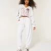 Büyük Boy UGA Dawgs Grafik Çentik Yaka Sweatshirt