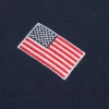 Büyük Boy Yarım Fermuarlı Amerikan Bayrağı Desenli Kazak