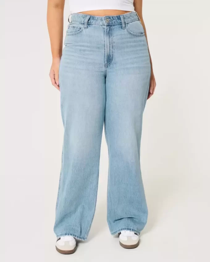 Curvy Ultra Yüksek Bel Orta Boy Bol Kesim Kot Pantolon