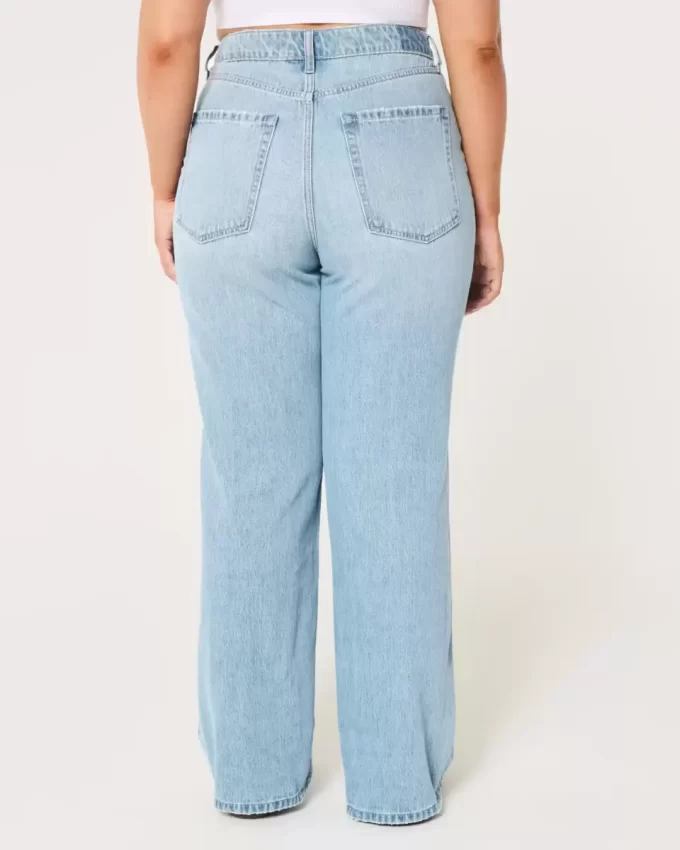 Curvy Ultra Yüksek Bel Orta Boy Bol Kesim Kot Pantolon