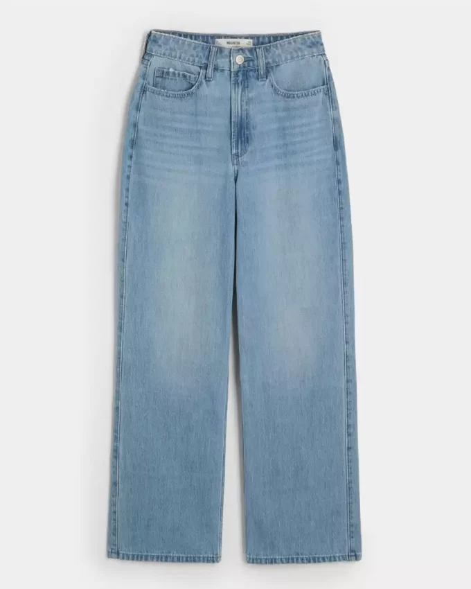 Curvy Ultra Yüksek Bel Orta Boy Bol Kesim Kot Pantolon