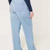 Curvy Ultra Yüksek Bel Orta Yıkama Baba Kot Pantolonu