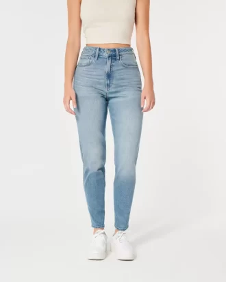 Curvy Ultra Yüksek Bel Orta Yıkama Mom Jean