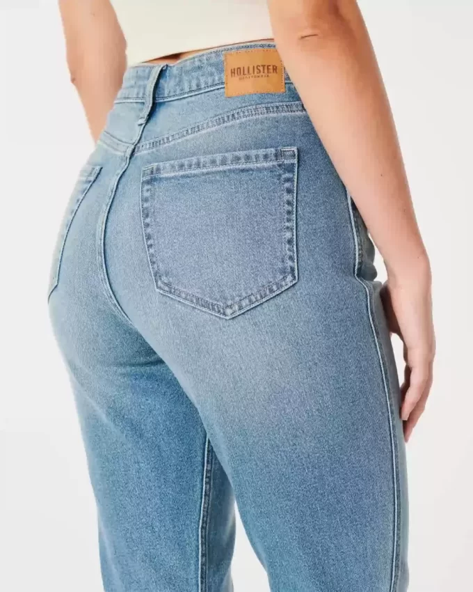 Curvy Ultra Yüksek Bel Orta Yıkama Mom Jean