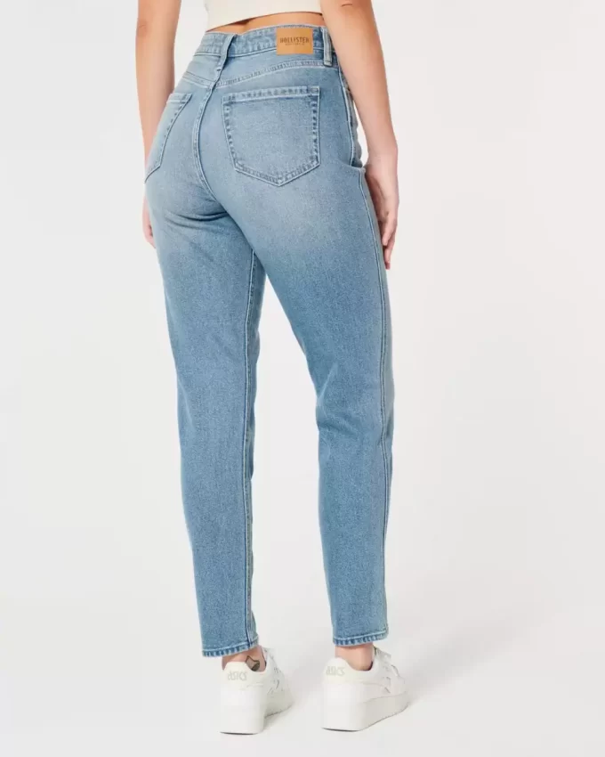 Curvy Ultra Yüksek Bel Orta Yıkama Mom Jean