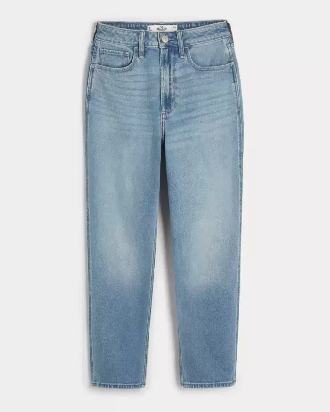 Curvy Ultra Yüksek Bel Orta Yıkama Mom Jean