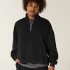Dikdörtgen Kesim Çeyrek Fermuarlı Sweatshirt