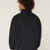 Dikdörtgen Kesim Çeyrek Fermuarlı Sweatshirt