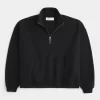 Dikdörtgen Kesim Çeyrek Fermuarlı Sweatshirt