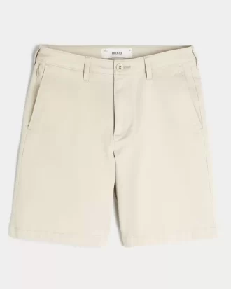 Diz Altı Twill Şort