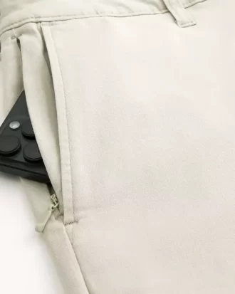 Diz Altı Twill Şort