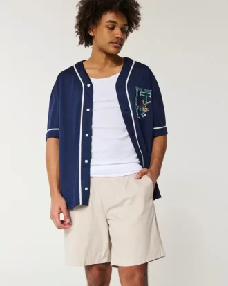 Diz Üstü Twill Giy-Çıkar Şort