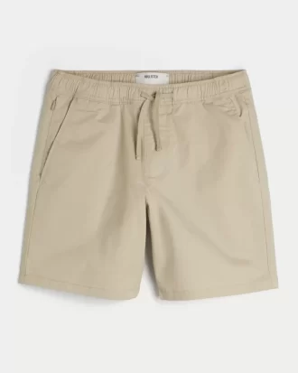 Diz Üstü Twill Giy-Çıkar Şort
