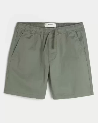 Diz Üstü Twill Giy-Çıkar Şort