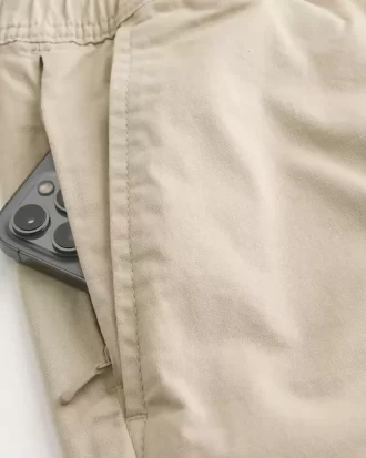 Diz Üstü Twill Giy-Çıkar Şort