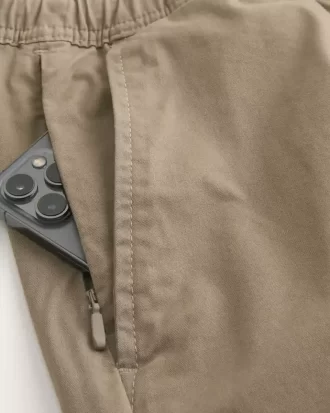 Diz Üstü Twill Giy-Çıkar Şort