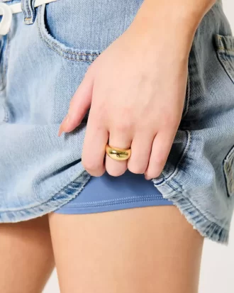 Düşük Bel Açık Yıkama Bağcıklı Kot Mini Etek