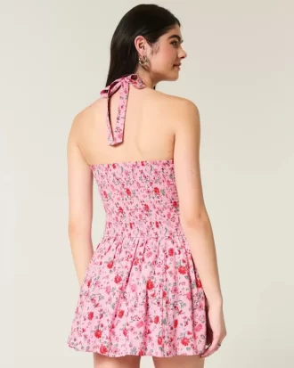 Düşük Bel Askılı Mini Elbise