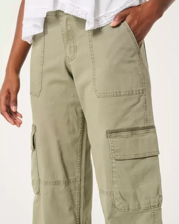 Düşük Bel Bol Kargo Pantolon