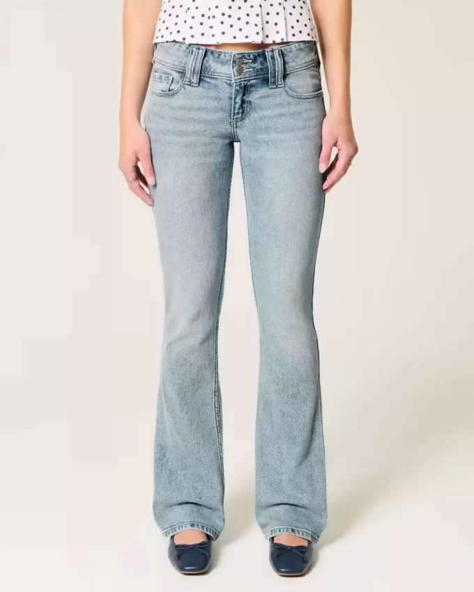 Düşük Bel Bootcut Kot Pantolon