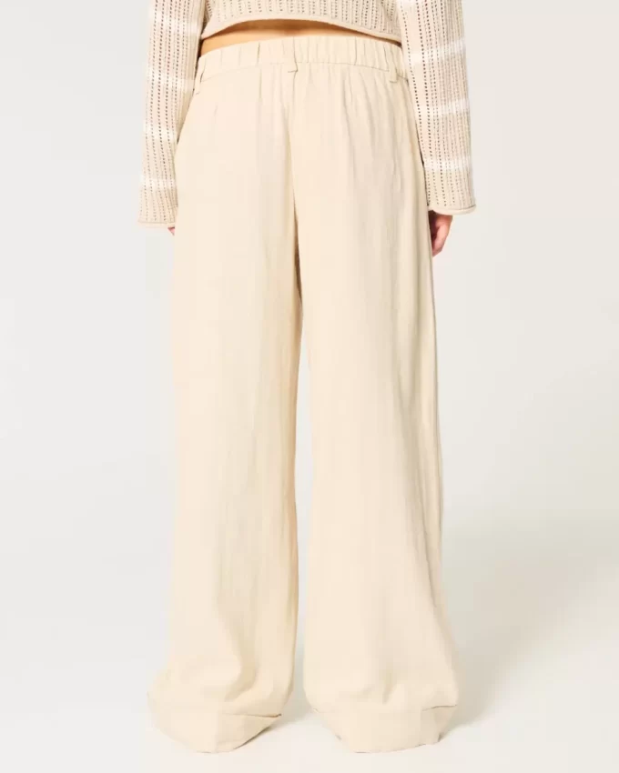 Düşük Bel Geniş Paça Pantolon Düşük Bel Geniş Paça Pantolon