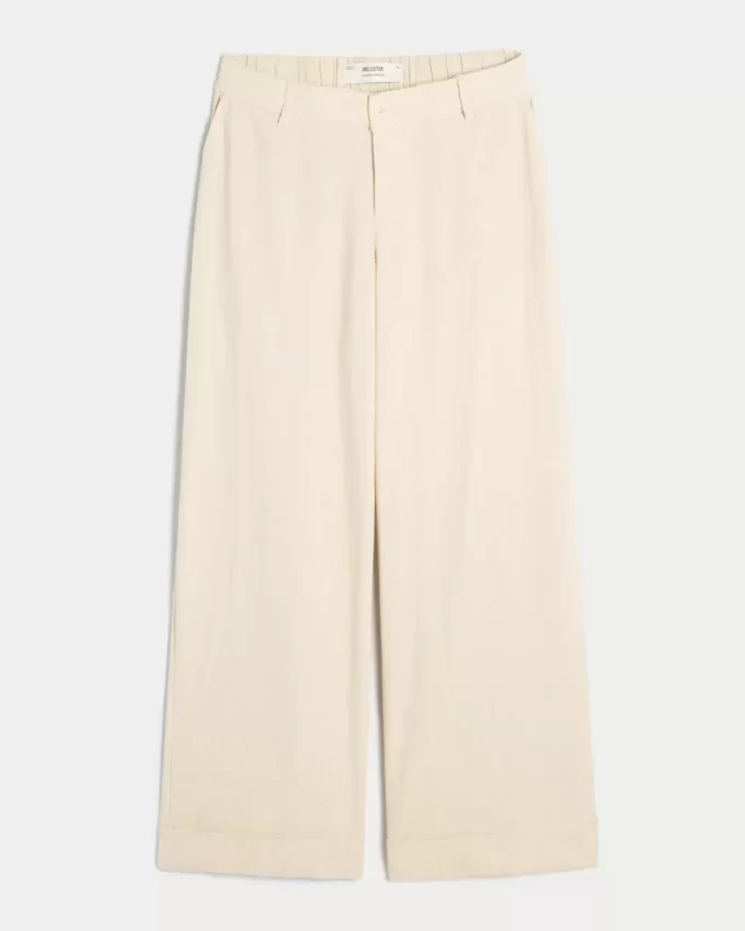 Düşük Bel Geniş Paça Pantolon Düşük Bel Geniş Paça Pantolon