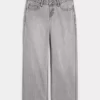 Düşük Bel Gri Bol Pantolon