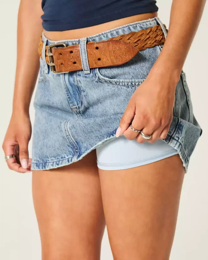 Düşük Bel Kot Mini Etek Düşük Bel Kot Mini Etek