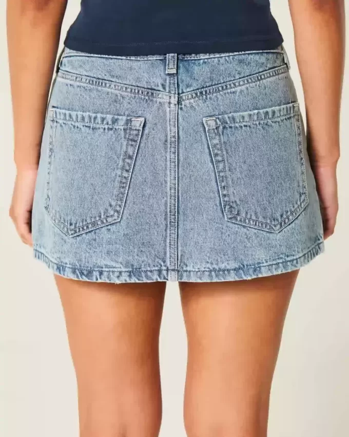 Düşük Bel Kot Mini Etek Düşük Bel Kot Mini Etek