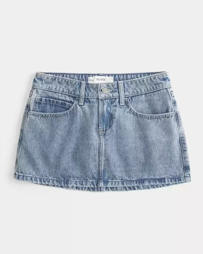 Düşük Bel Kot Mini Etek Düşük Bel Kot Mini Etek