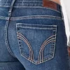 Düşük Bel Koyu Yıkama Süper Dar Kot Pantolon