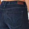 Düşük Bel Koyu Yıkama Süper Dar Kot Pantolon