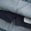 Düşük Bel İşlemeli Kot Mini Etek