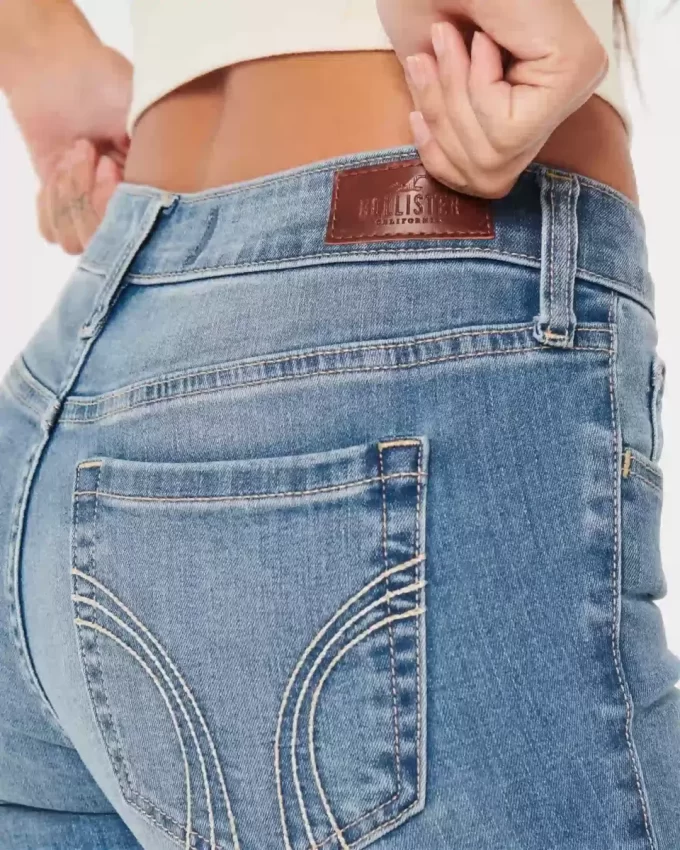 Düşük Bel Orta Yıkama Süper Dar Kot Pantolon