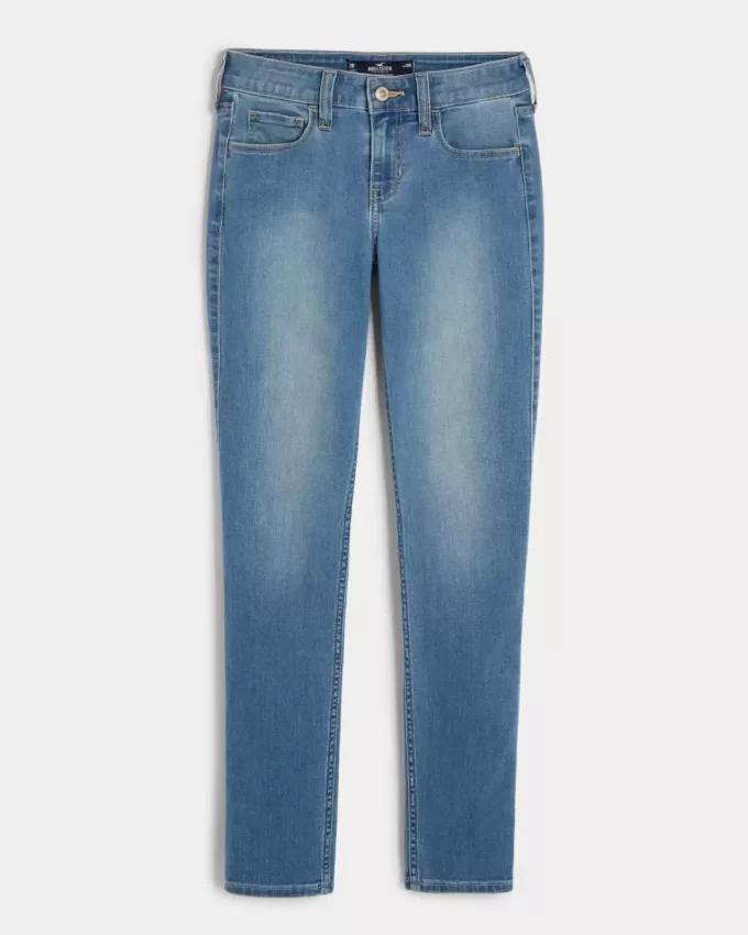 Düşük Bel Orta Yıkama Süper Dar Kot Pantolon