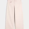 Düşük Bel Pembe Süper Bol Pantolon