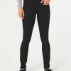 Düşük Bel Siyah Süper Dar Kot Pantolon Düşük Bel Siyah Süper Dar Kot Pantolon