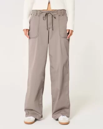 Düşük Bel Süper Bol Pantolon