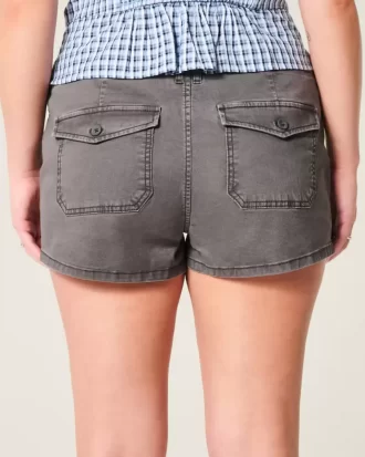 Düşük Bel Twill Kısa Şort