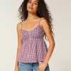 Düğmeli Babydoll Üst