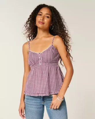 Düğmeli Babydoll Üst