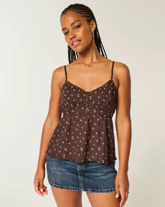 Düğmeli Babydoll Üst