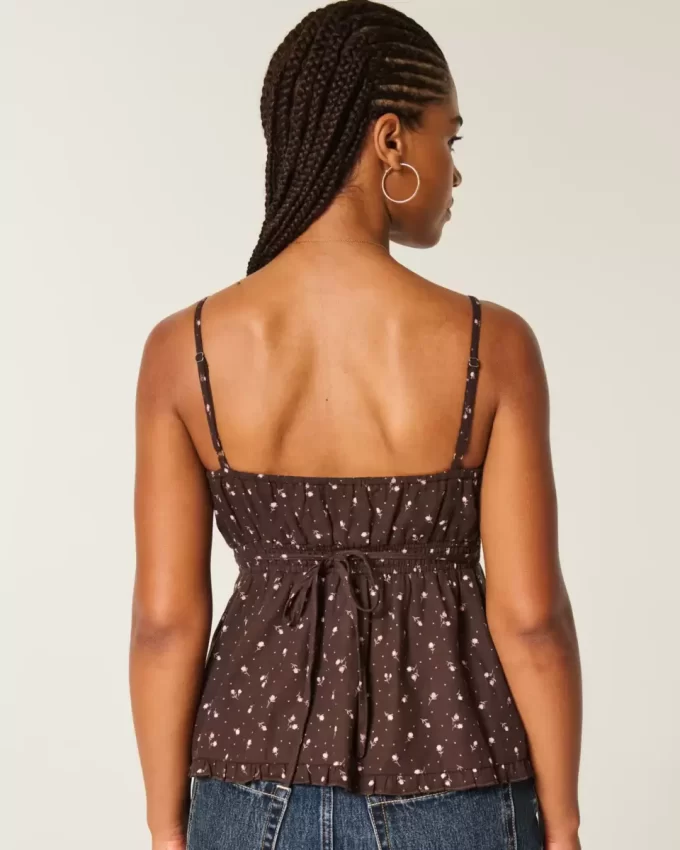 Düğmeli Babydoll Üst