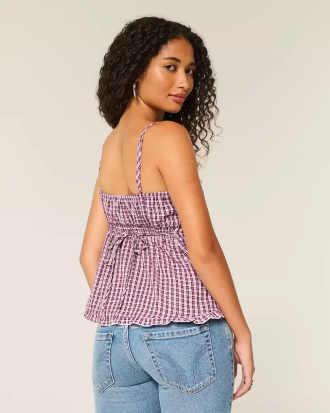 Düğmeli Babydoll Üst
